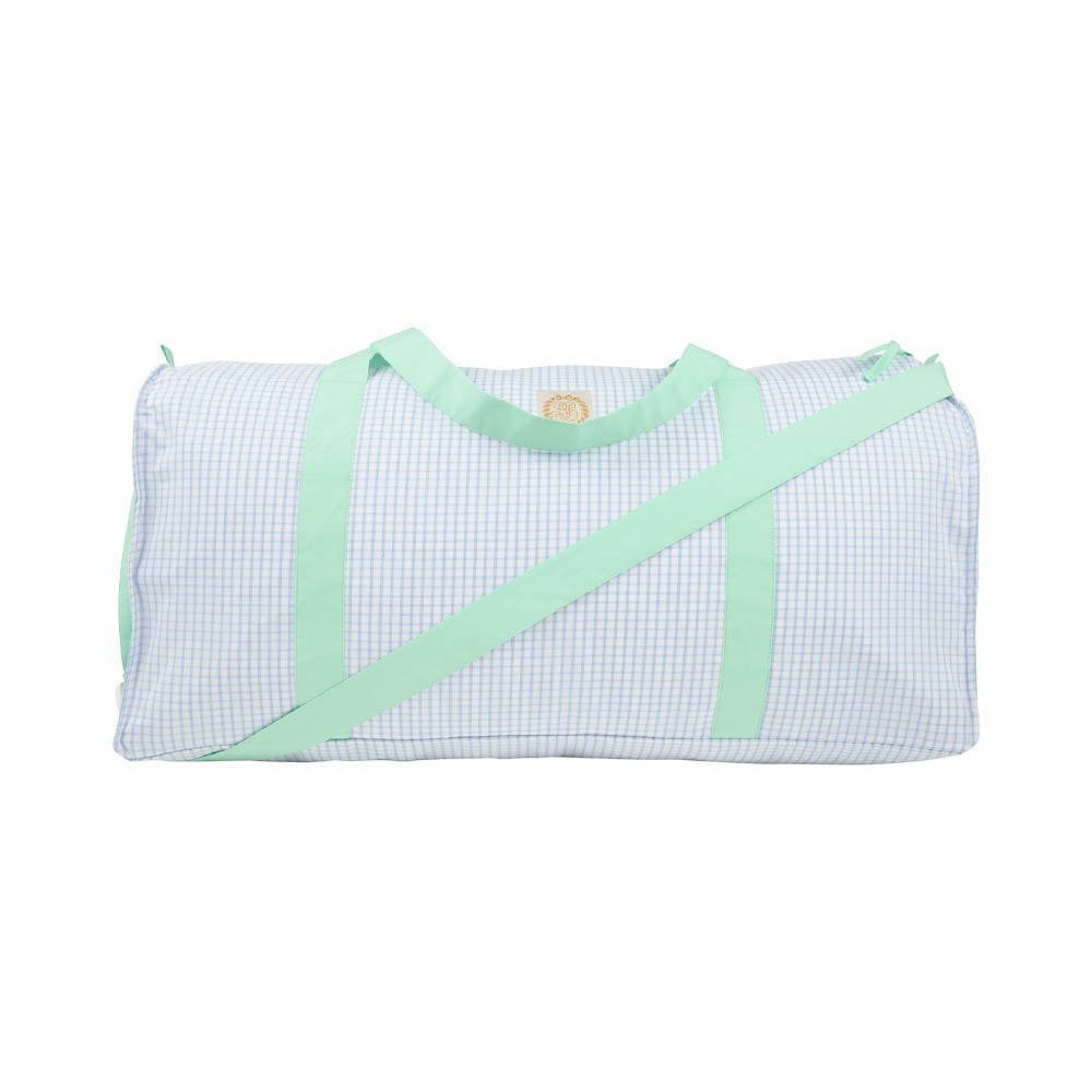 Logan's Long Weekend Bag - Beale Street Blue Windowpane with Grace Bay Green | The Beaufort Bonnet Company