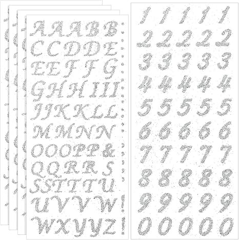 5 Sheets Graduation Cap Stickers Decoration Glitter Alphabet Letter Stickers Self-Adhesive Rhines... | Amazon (US)