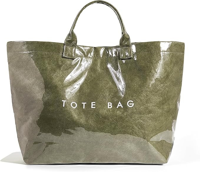 Lushandy PVC Tote Bag for Women Trendy Plastic Tote Bag Leopard Bags Cheetah Letters Print Bags L... | Amazon (US)