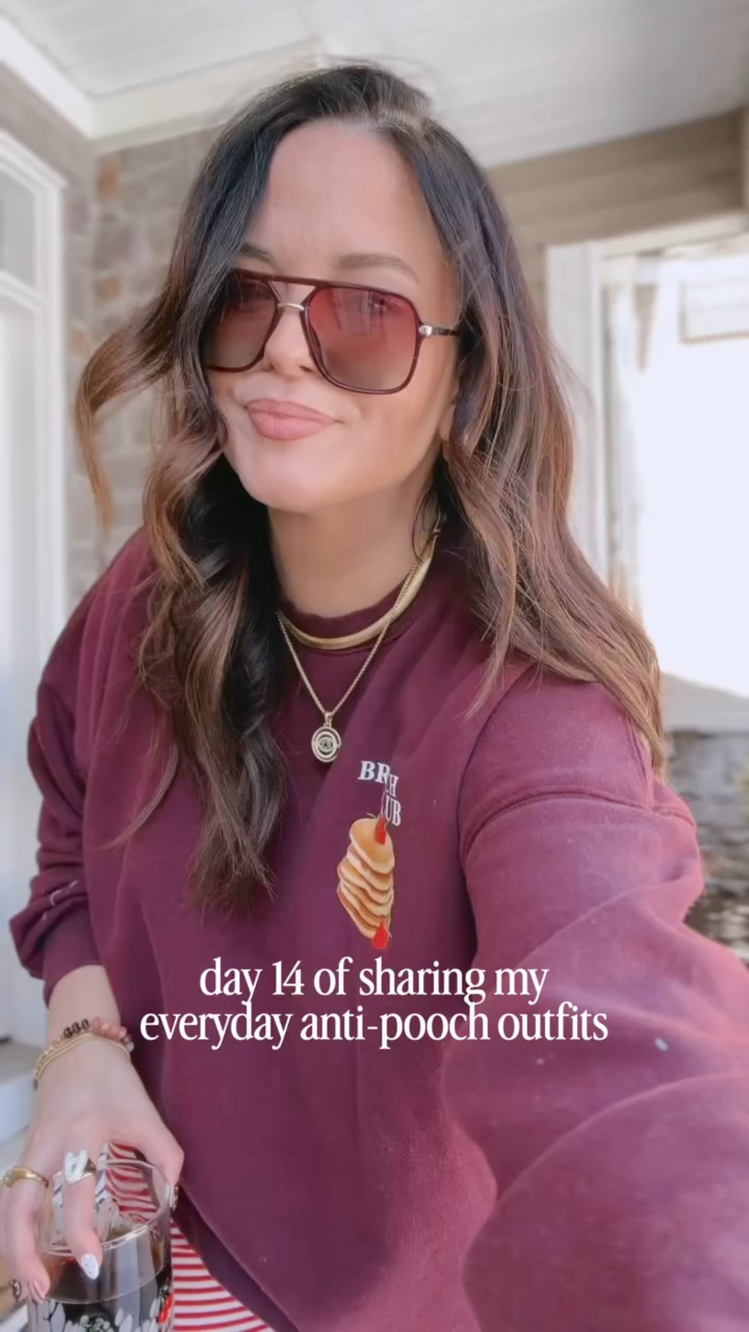 cozy, comfy, cute always 🍓🥞❤️ comment OUTFIT & I’ll send you the 🔗 to everything! 

#ootd #antipooch