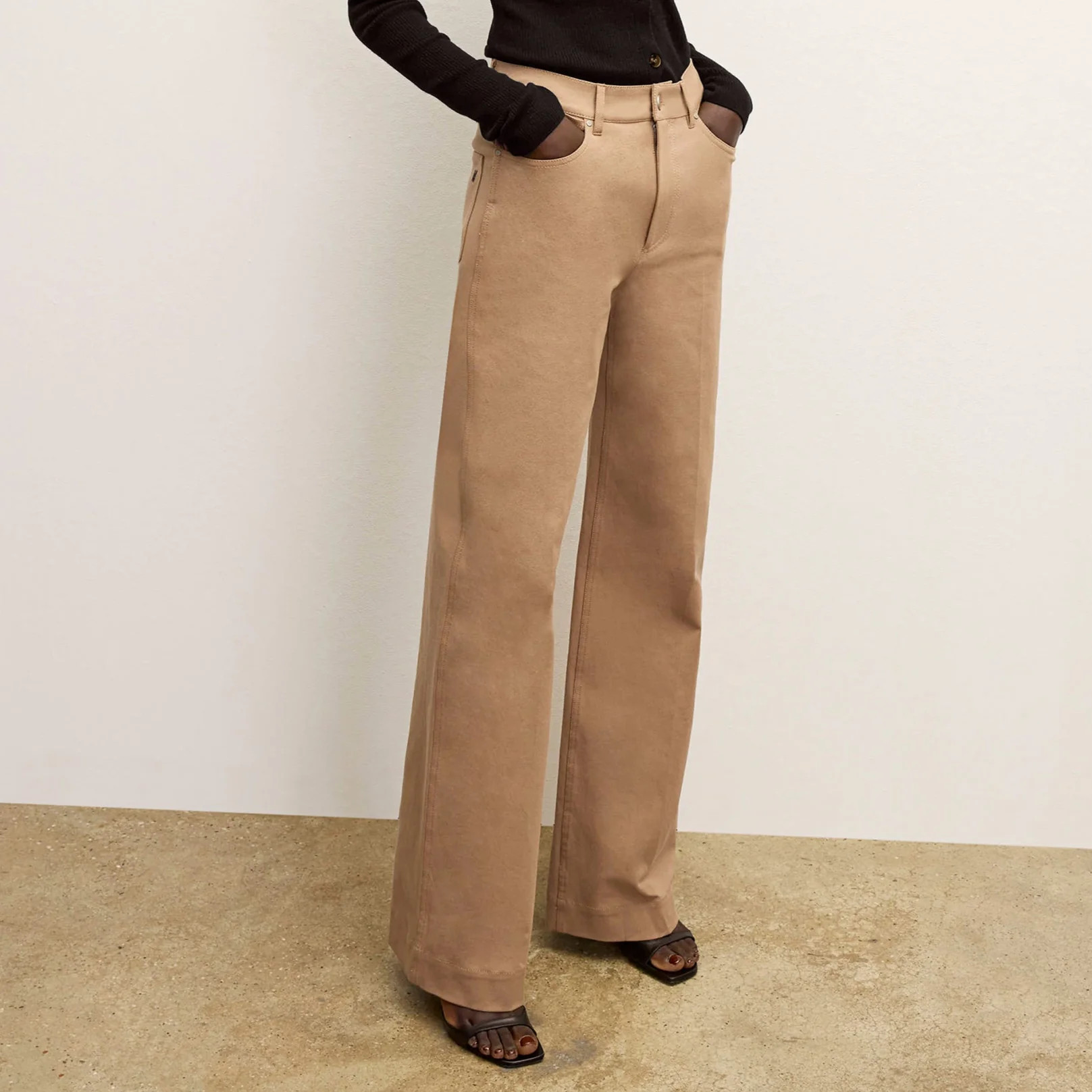 Milo Wide-Leg Jean - Eco Better Than Denim :: Saddle | MM LaFleur