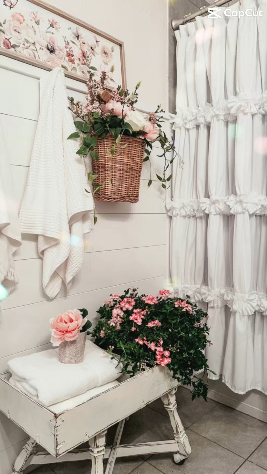 White shower curtain 
Ruffles! 
Comes in multiple colors 


#LTKHome #LTKActive #LTKSaleAlert