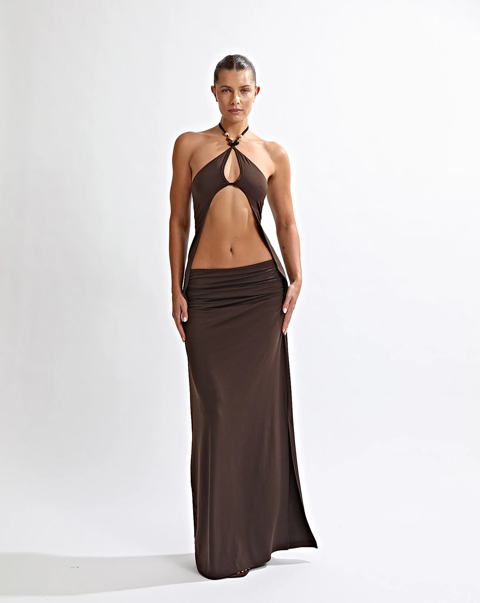 Pamela Maxi Skirt Chocolate | One Mile