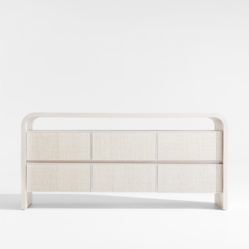 Rica Grasscloth 6-Drawer Dresser by Leanne Ford + Reviews | Crate & Barrel | Crate & Barrel