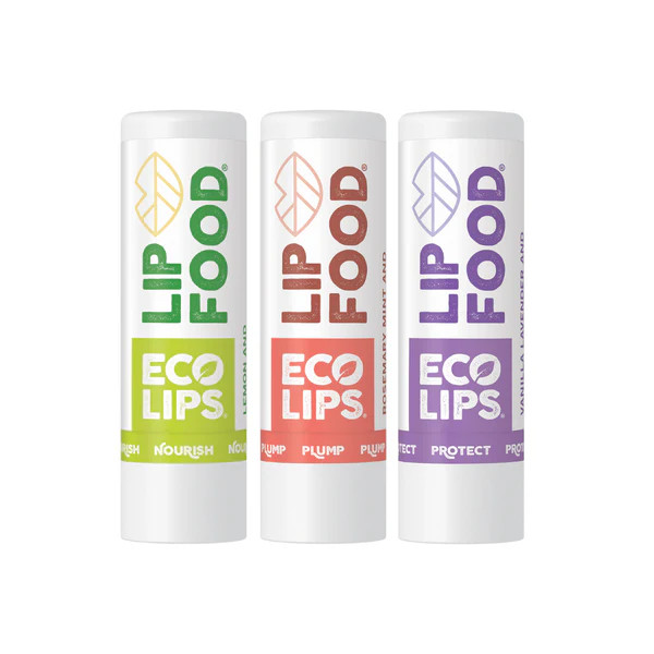 LIP FOOD® Organic Lip Balm, 3 Pack Variety | Eco Lips