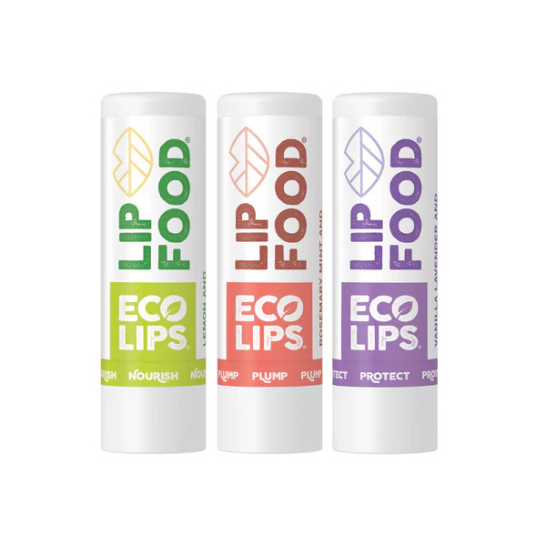 LIP FOOD® Organic Lip Balm, 3 Pack Variety | Eco Lips