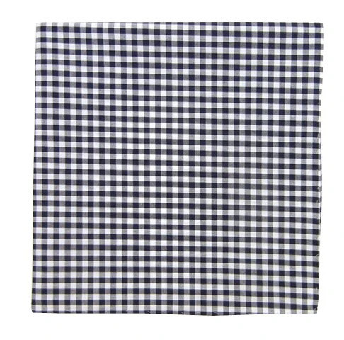 Novel Gingham Navy Pocket Square | Cotton Pocket Squares | Tie Bar | The Tie Bar