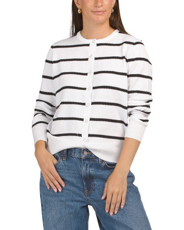 Striped Cardigan for Women | Polyester/Rayon | Marshalls