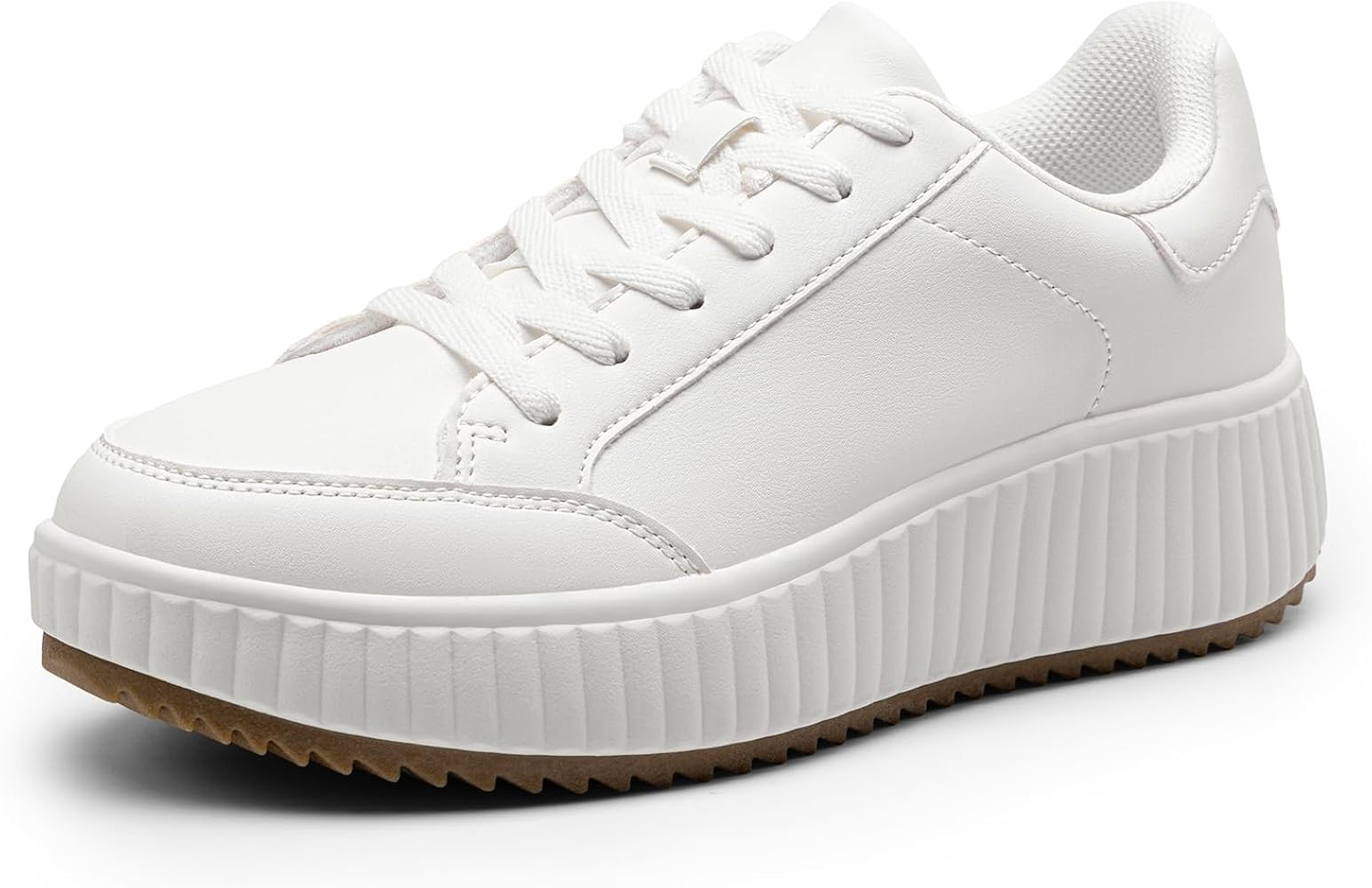 DREAM PAIRS Women Platform Chunky Lightweight Comfortable Casual Faux Leather Lace-Up Dee Walking... | Amazon (US)