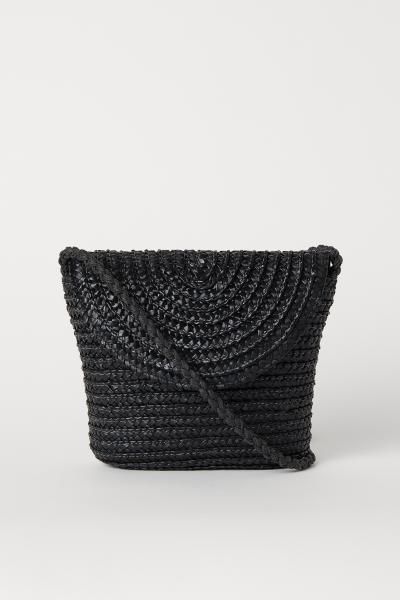 Straw Bag - Black - Ladies | H&M US | H&M (US + CA)