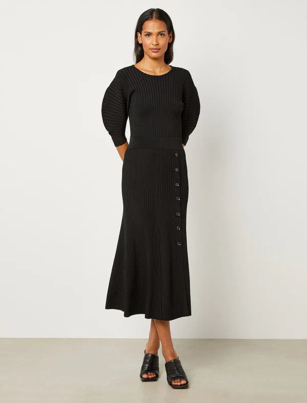 Jade Ribbed Midi Skirt | BCBG Max Azria 