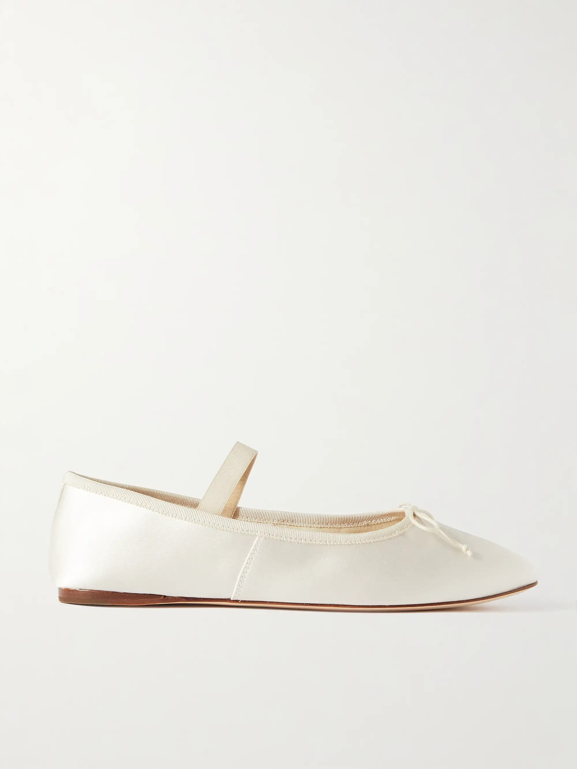 + NET SUSTAIN Leonie grosgrain-trimmed satin ballet flats | NET-A-PORTER (US)