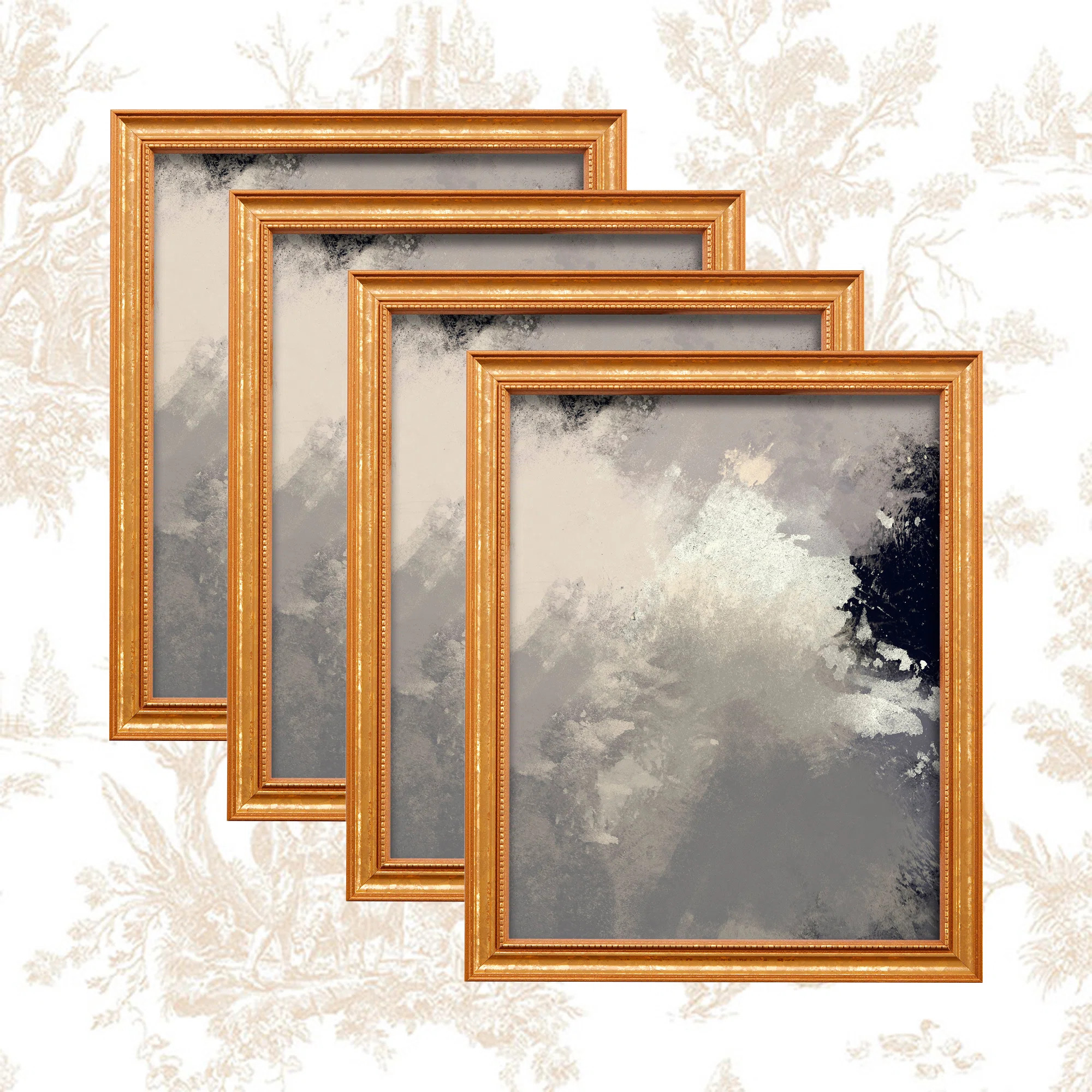 Hestia Wood Beaded Picture Frame - Set of 4 (Set of 4) | Wayfair North America