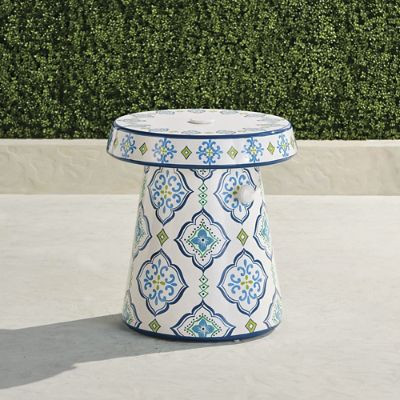 Seville Tile Handpainted Umbrella Table | Frontgate | Frontgate