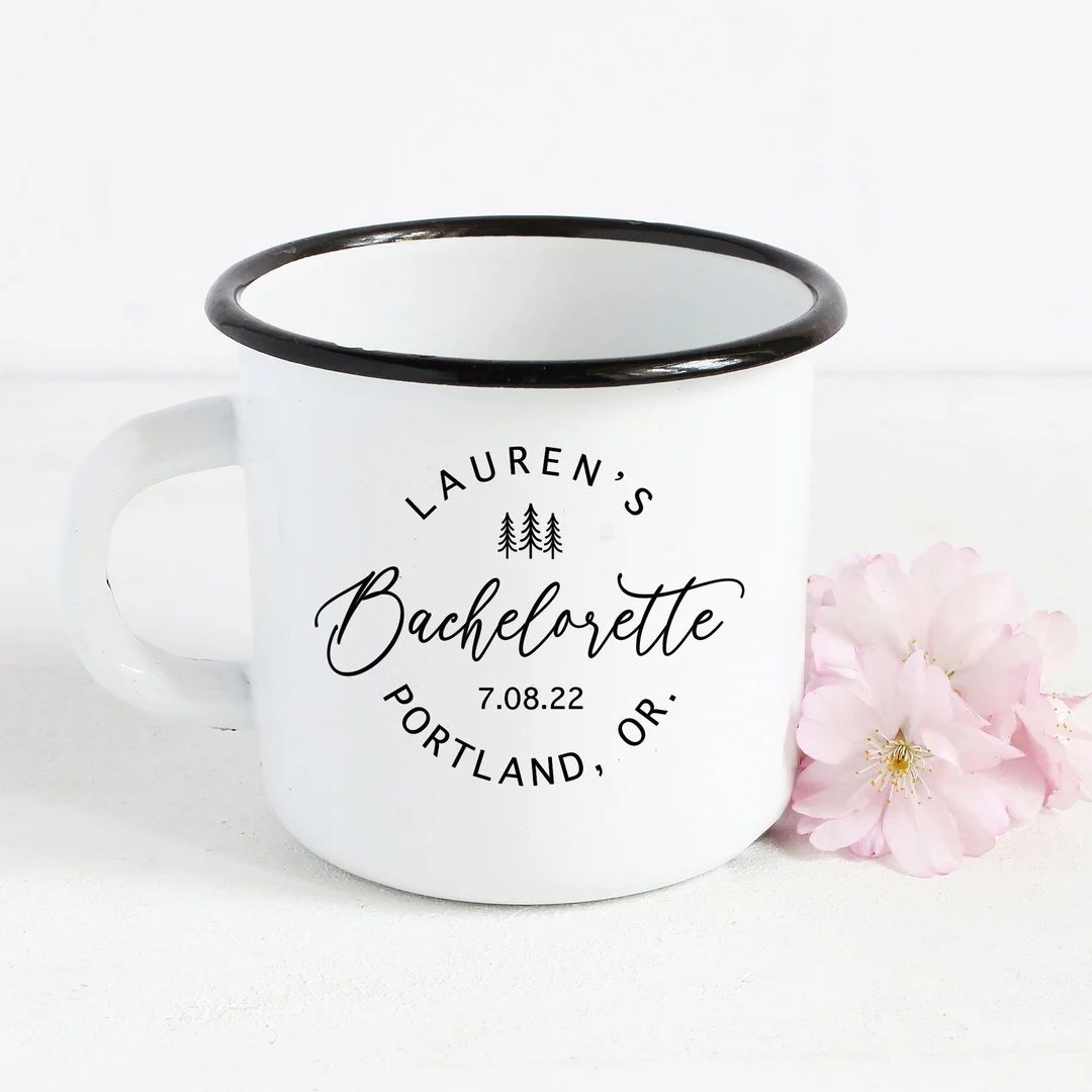 Bachelorette Party Camp Mug, Bridal Campfire Personalize Custom Party Favor, Hen Party Cup - Etsy | Etsy (US)