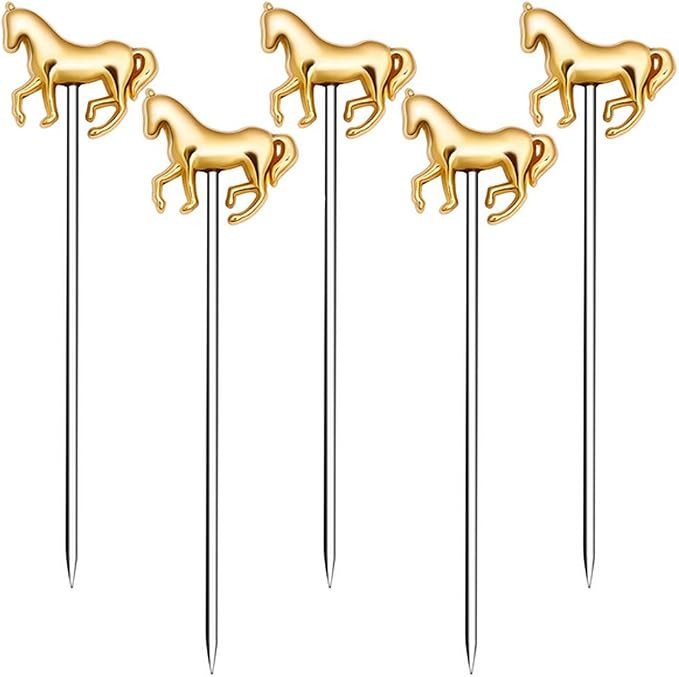 Cocktail Picks Stick, Cocktail Toothpicks Stainless Steel Martini Olive Picks for Bar Barbecue Fr... | Amazon (US)