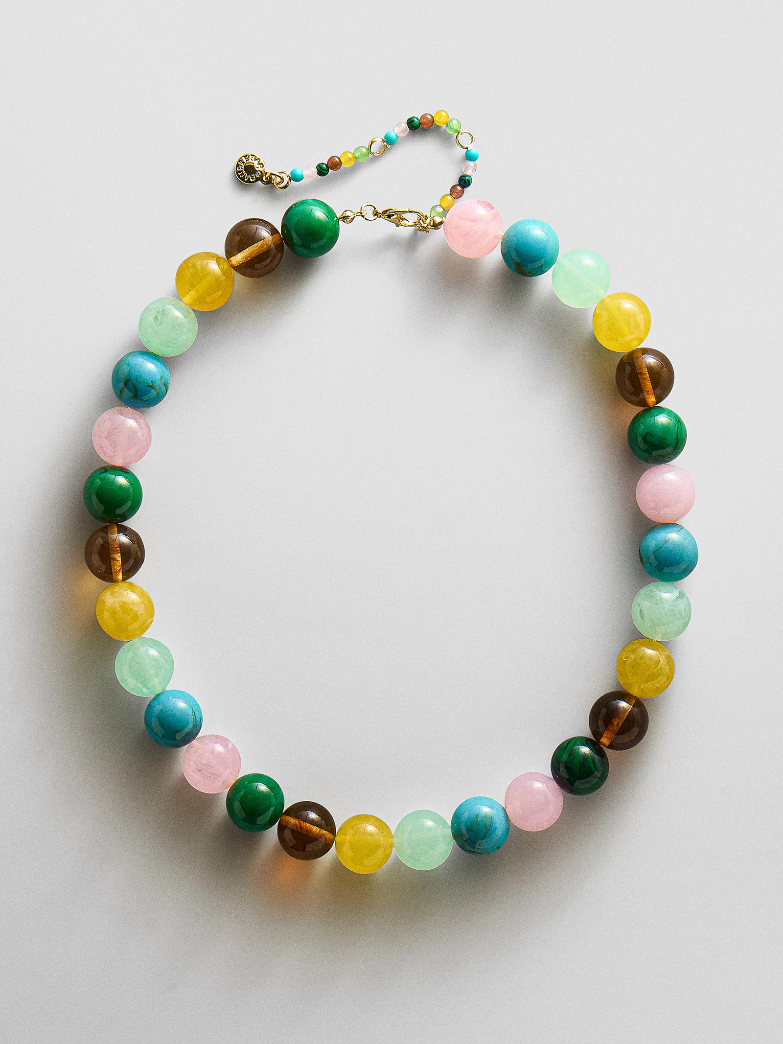 Mini Jane Beaded Necklace - Natural Multi | BaubleBar