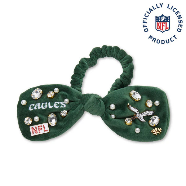 PHILADELPHIA EAGLES LELE SADOUGHI X NFL KELLY GREEN BOW SCRUNCHIE | LELE SADOUGHI