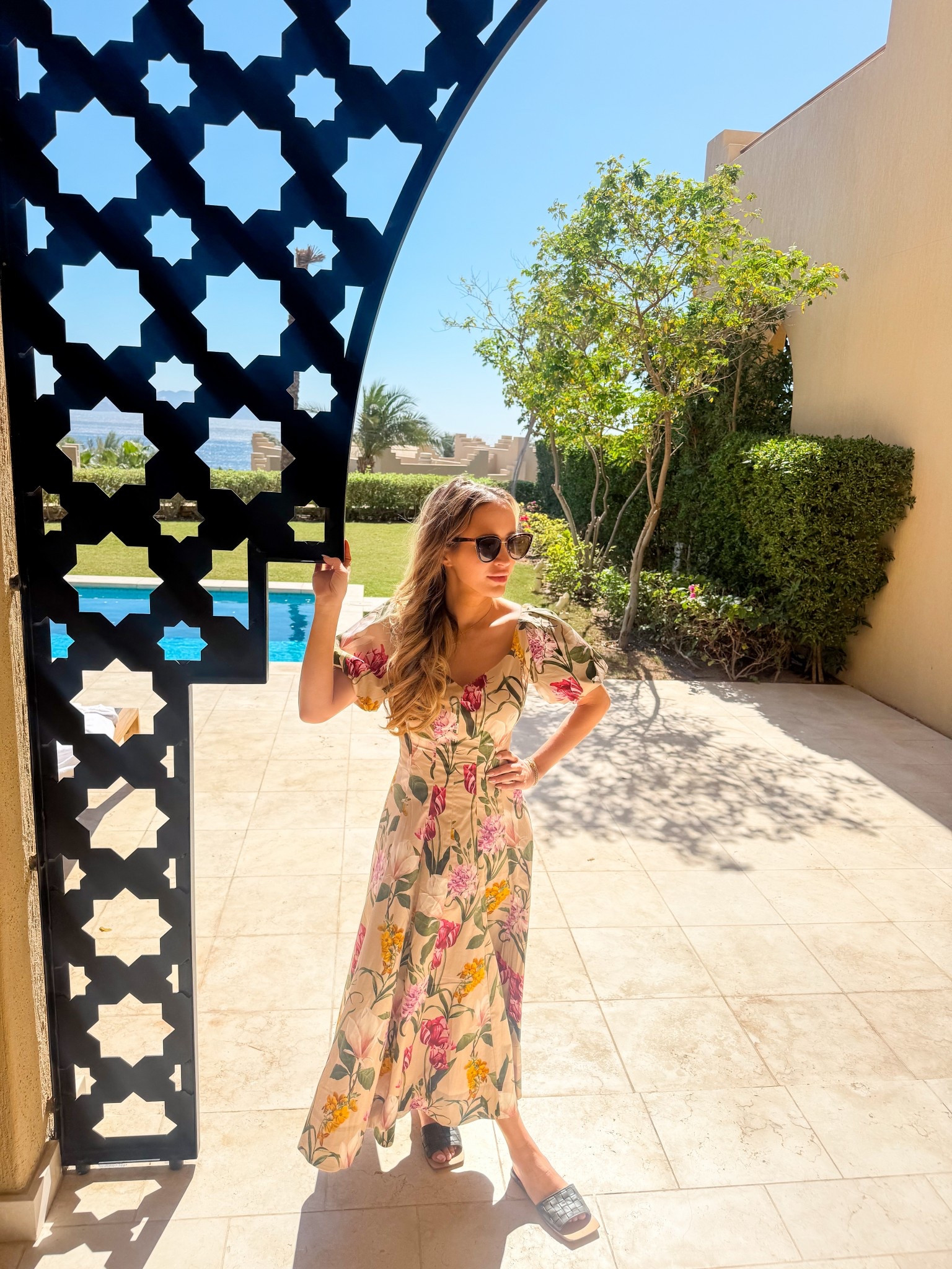 This floral maxi dress was so easy to wear. Perfect for a day of exploring or a ladies lunch. I paired it with my go to vacation bag and some easy denim slides, but it also looks great in heels! 

#floral #springflorals #maxidress #springmaxi #traveldress #travelstyle #vacationdress #vacationstyle 

#LTKOver40 #LTKStyleTip #LTKSeasonal