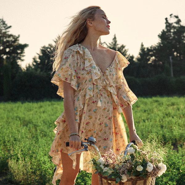 Fleur Flutter Sleeve Mini Dress | Spell Designs (USA)