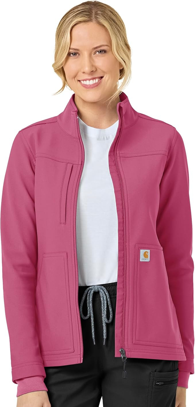 Carhartt Scrubs C81023 Women's Rugged Flex® Modern Fit Bonded Fleece Ja | Amazon (US)