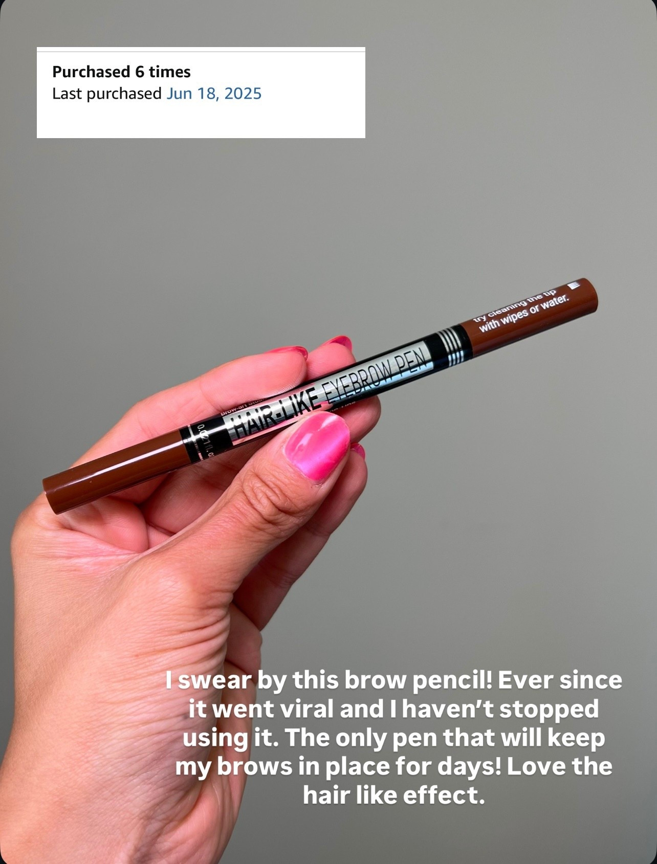 This viral eyebrow pen I will never stop buying! 

#LTKStyleTip #LTKFindsUnder50 #LTKBeauty