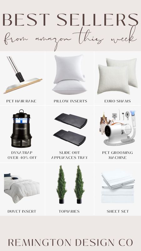 Amazon Bestsellers This Week - Pillow Inserts - Pet Rake - Grooming Machine - Topiaries - DynaTrap

#LTKhome