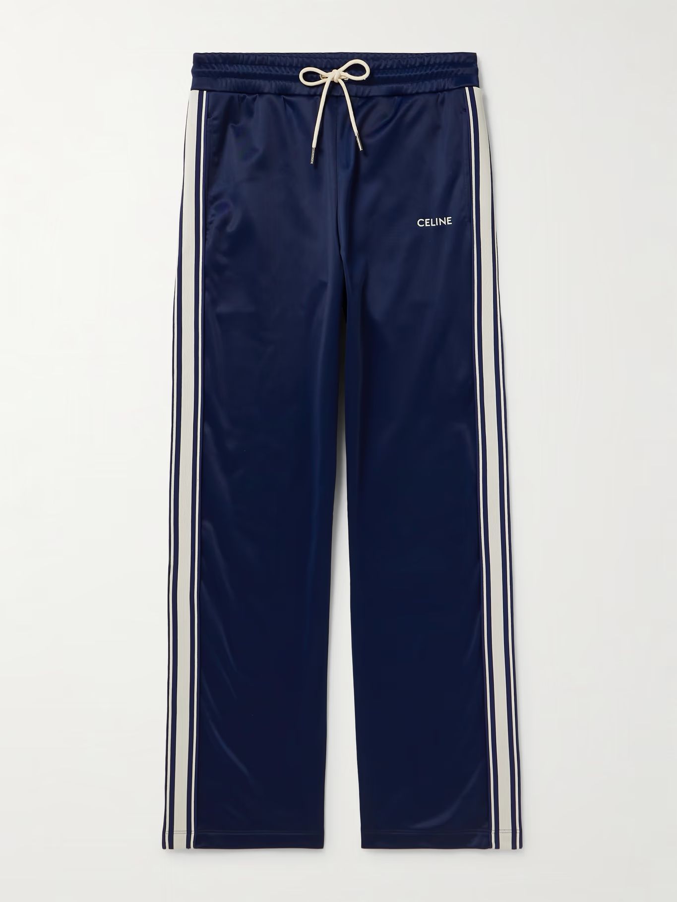 Straight-Leg Logo-Embroidered Striped Jersey Track Pants | Mr Porter (US & CA)