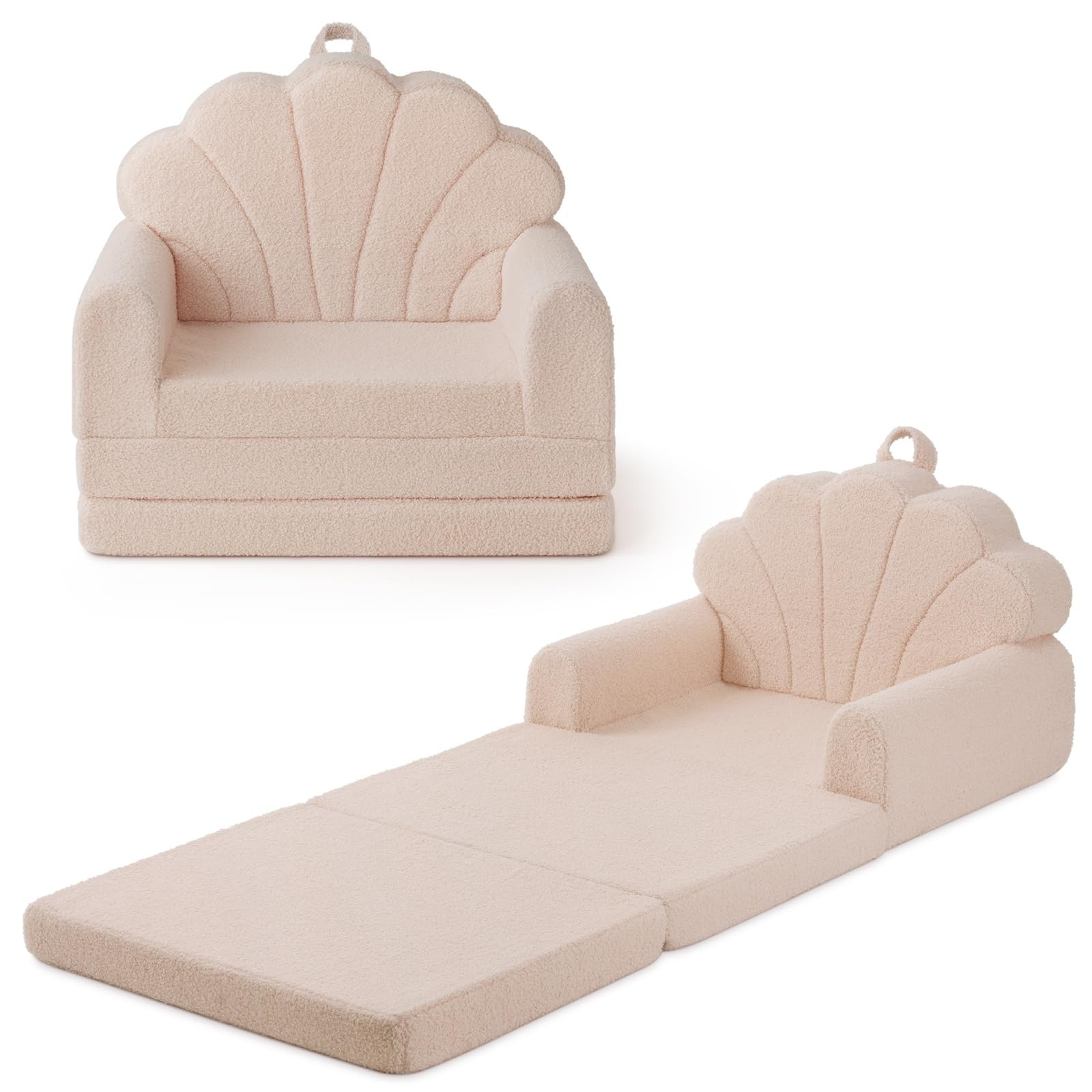 Blissful Diary Kids Couch, 2-in-1 Soft Toddler Couch Fold Out, Toddler Chair Comfy, Convertible S... | Amazon (US)