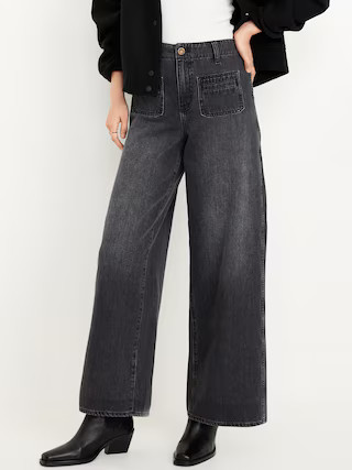 High-Waisted Baggy Wide-Leg Jeans | Old Navy (US)