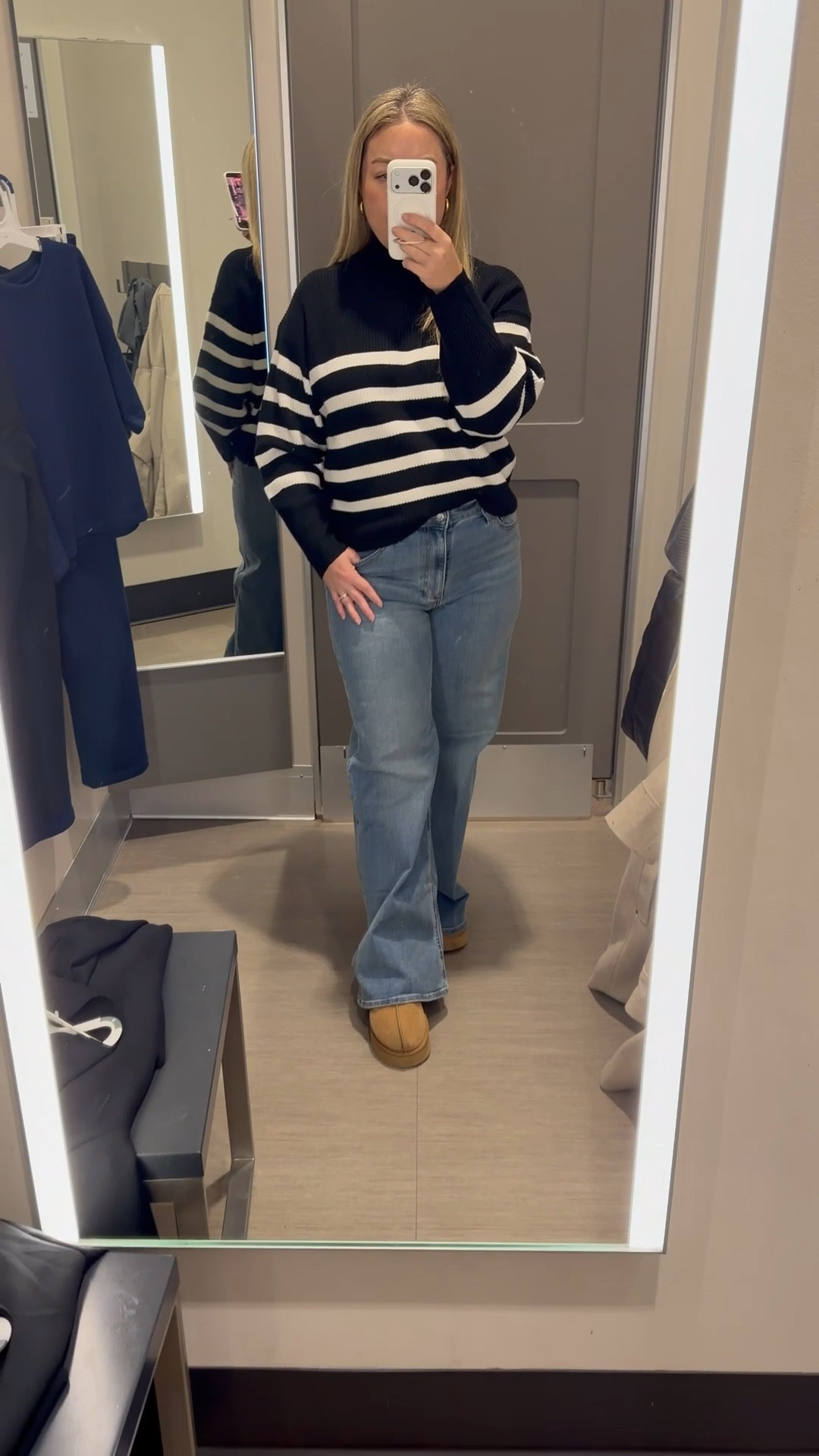 The viral wide leg jeans from @Target  I swore I’d never buy…but here we are.  The stretch is 🤌🏼 and even on my midsize petite frame they work.  And for that price!?!  🏃🏼‍♀️🏃🏼‍♀️

I’m wearing a size 10.  5’4”, 170lbs. 
#targetstyle #targetfinds #midsize #over40style #widelegjeans

#LTKOver40 #LTKMidsize #LTKPetite