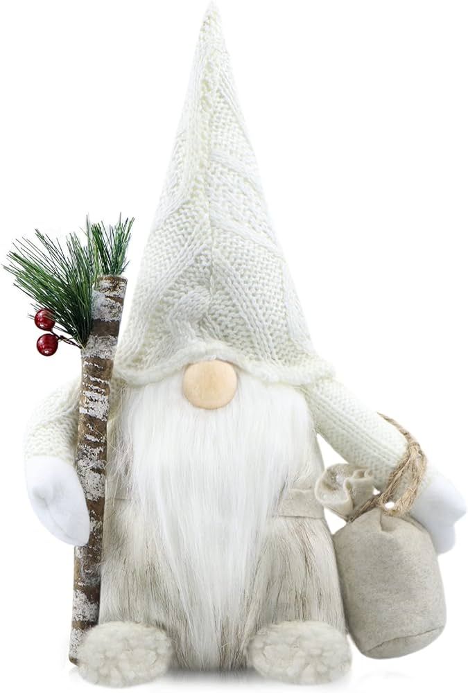 Gehydy Christmas Gnomes Plush Decorations Gift Handmade Scandinavian Tomte Stuffed Santa with Bra... | Amazon (US)