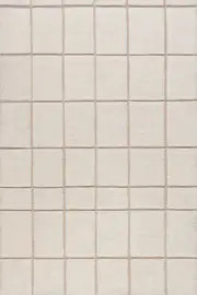 Em Checked New Zealand Wool Rug | Ivory | Rugs USA