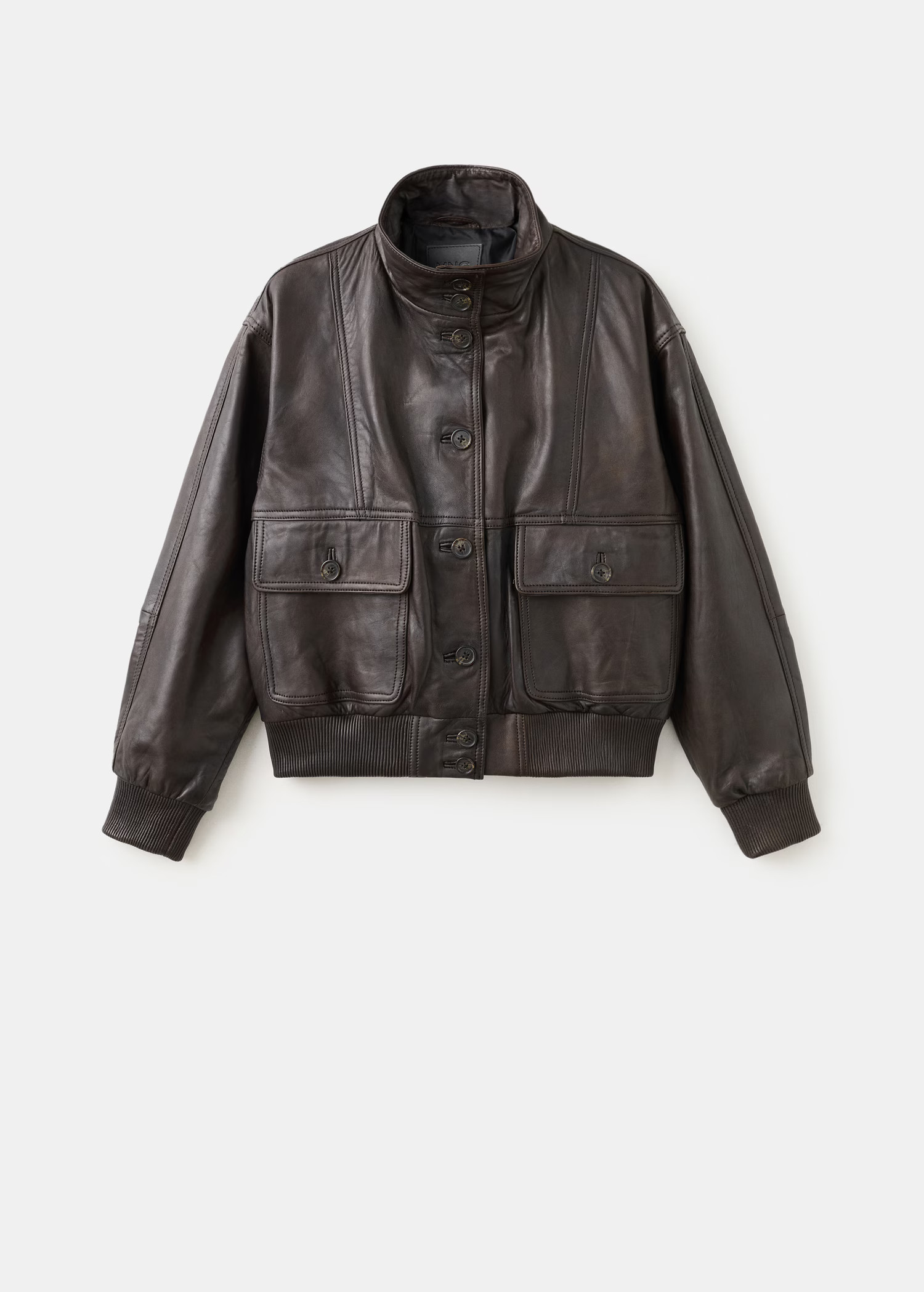 Oversize leather biker | Mango (US/MX/AU)