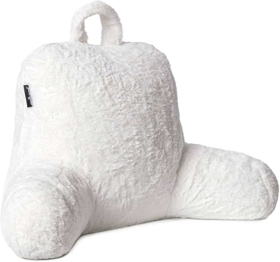 Milliard Reading Pillow with Shredded Memory Foam, Back Rest Pillow for Sitting in Bed with Faux ... | Amazon (US)