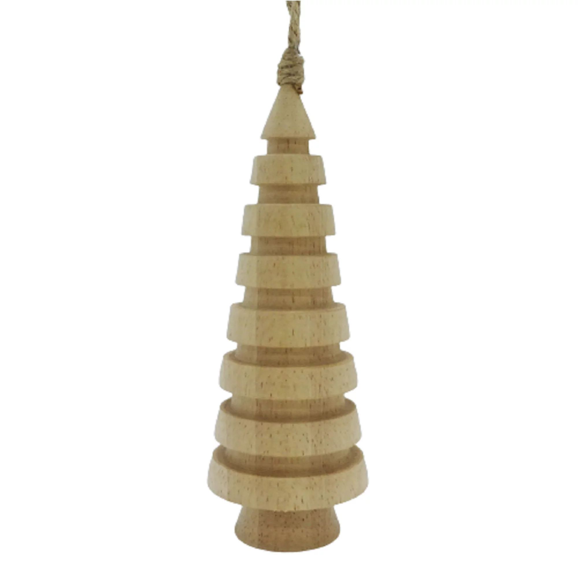 Jumbo Wood Tree Ornament, Festive Fireside Theme, Natural Wood Color, 0.11 kg, by Holiday Time | Walmart (US)