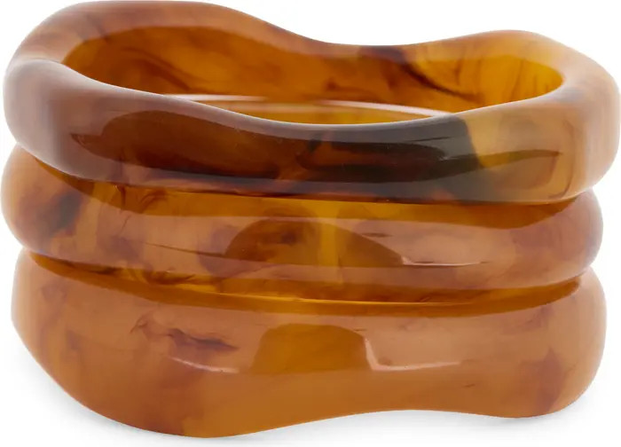 Set of 3 Wavy Resin Bangle Bracelets | Nordstrom Rack