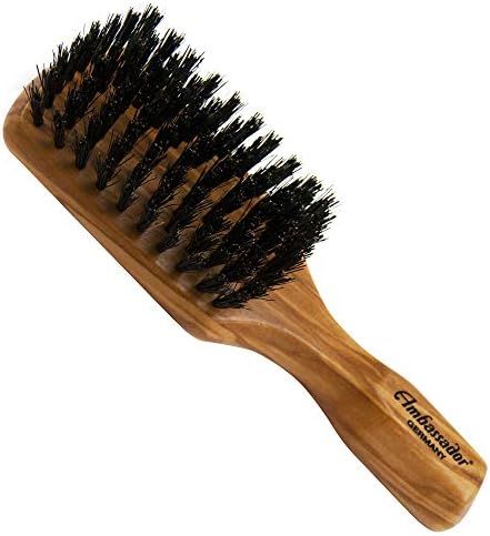 Mens Wild Boar Bristle Hair Brush - Stiff Bristles, Black Walnut Wooden Handle by GAINWELL | Amazon (US)