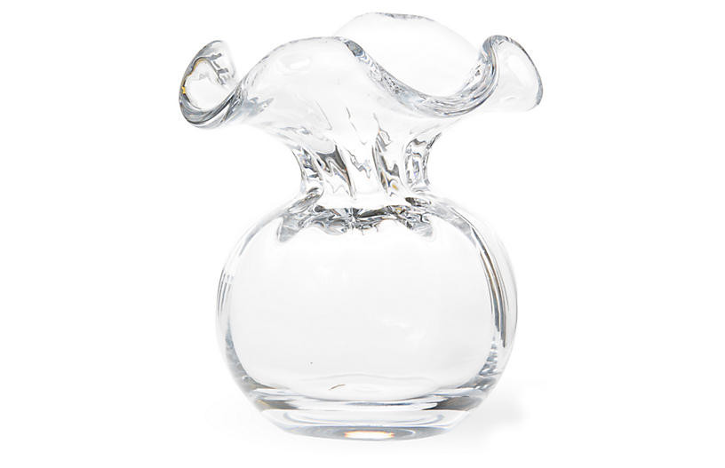 6" Hibiscus Bud Vase, Clear | One Kings Lane