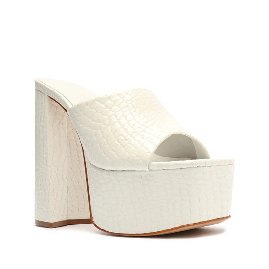 Darah Crocodile-Embossed Leather Sandal | Schutz Shoes (US)