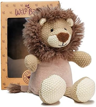 Amazon.com: WILD BABY Animal de peluche león, amigo de felpa calentable para microondas con arom... | Amazon (US)