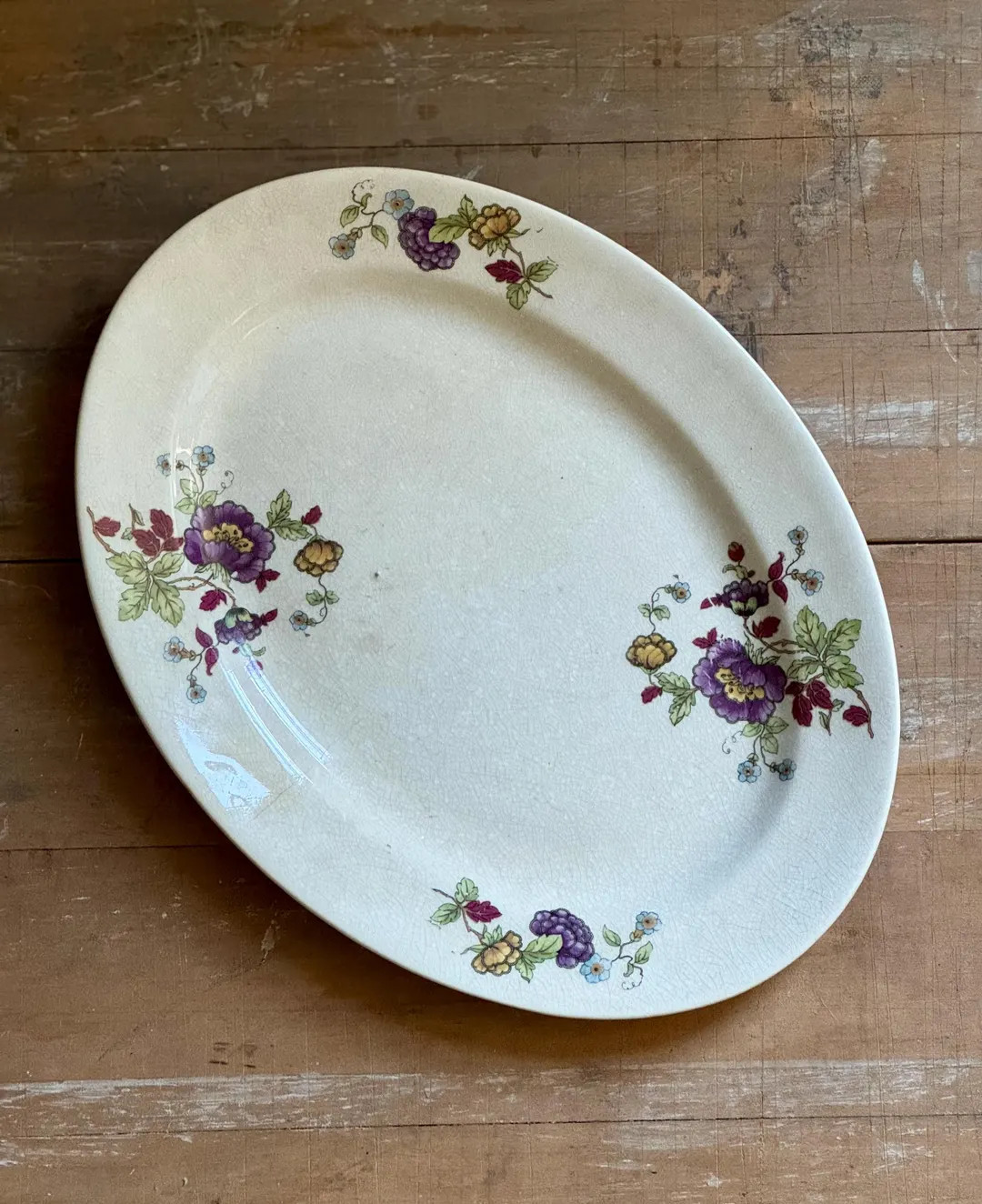 Antique Transferware Platter With Floral Design – 9 3/4” X 13” – Ship Backstamp - Etsy | Etsy (US)