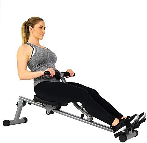 Sunny Health & Fitness SF-RW1205 Rowing Machine Rower with 12 Level Adjustable Resistance, Digital M | Amazon (US)