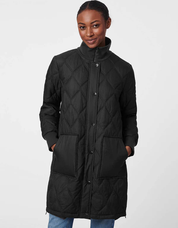 Diamond Stitch Quilted Puffer Jacket | Bernardo Fashions