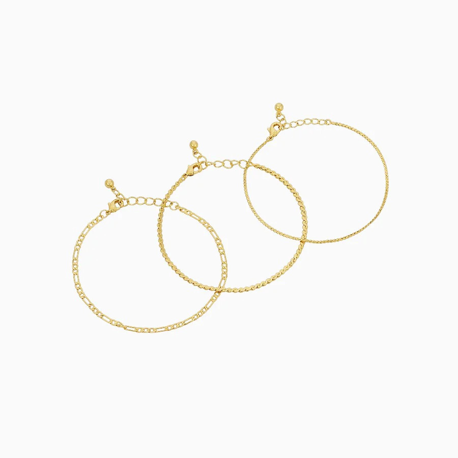 Gilded Bracelets (Set of 3) | Uncommon James