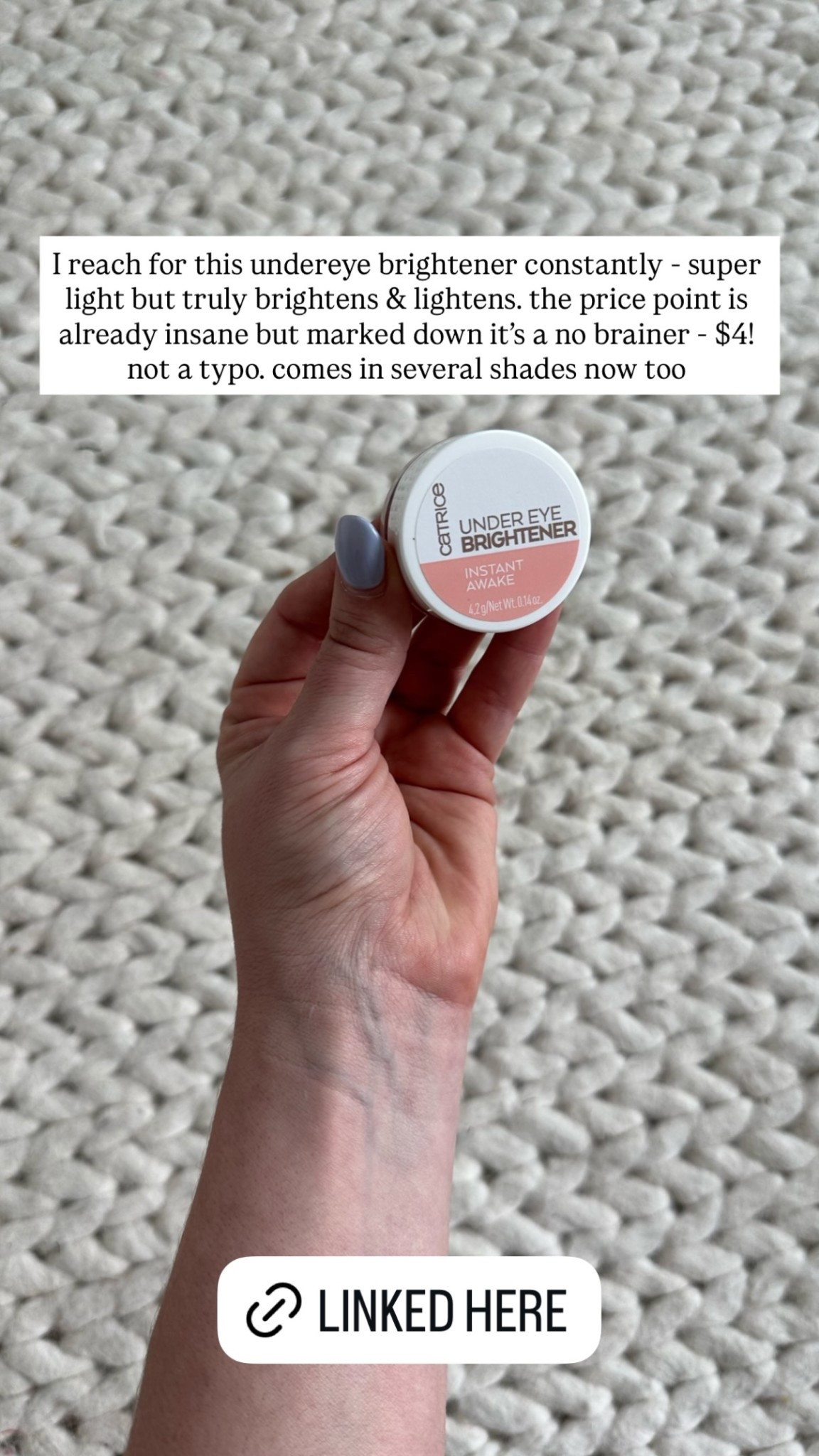 I reach for this undereye brightener constantly - super light but truly brightens & lightens. the price point is already insane but marked down it’s a no brainer - $4! not a typo. comes in several shades now too

#LTKBeauty #LTKGiftGuide #LTKHoliday