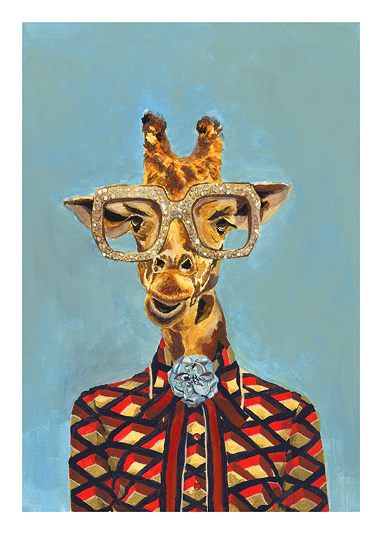 Heather Perry - Artsy Giraffe Poster | Desenio