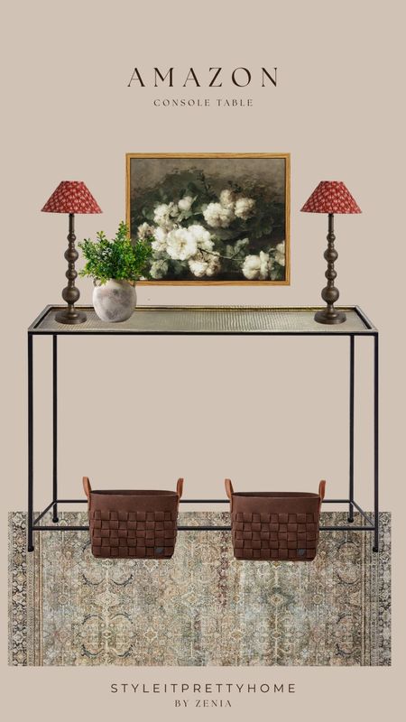 Vintage modern and moody entryway styling at Amazon !

Pleated shades, printed lampshades, console table, vintage floral art 

#LTKHome #LTKSaleAlert #LTKFindsUnder100