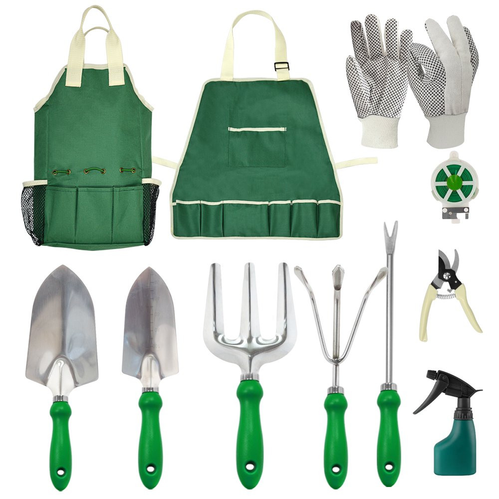 GardenHOME Garden Tool Set , 11Pcs Garden Set Gardening Equipment Tote Bag and Apron | Walmart (US)