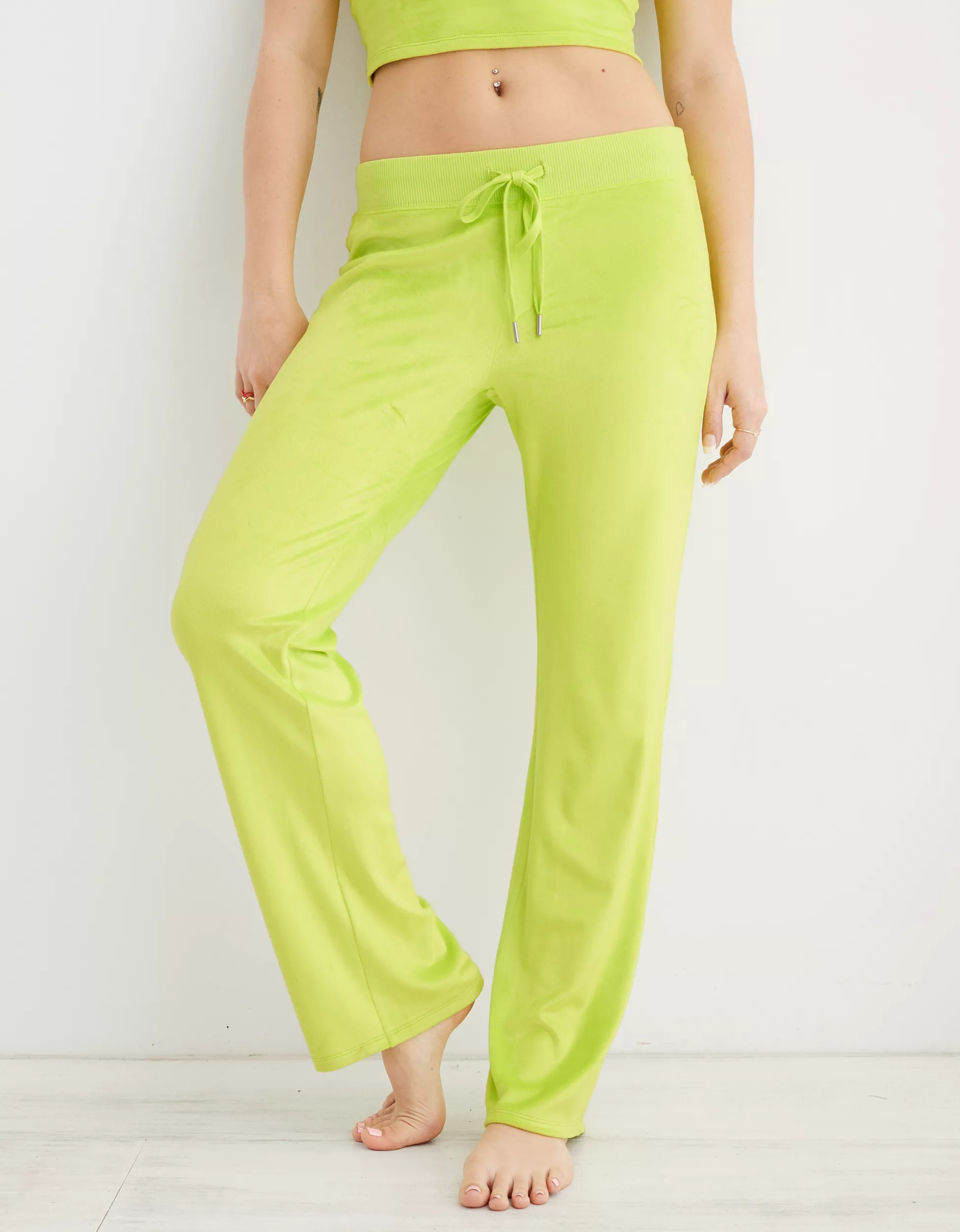 Aerie Dreamy Velour Low Rise Pant | Aerie